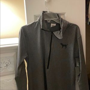 VS Pink Mesh Workout Quarter Zip